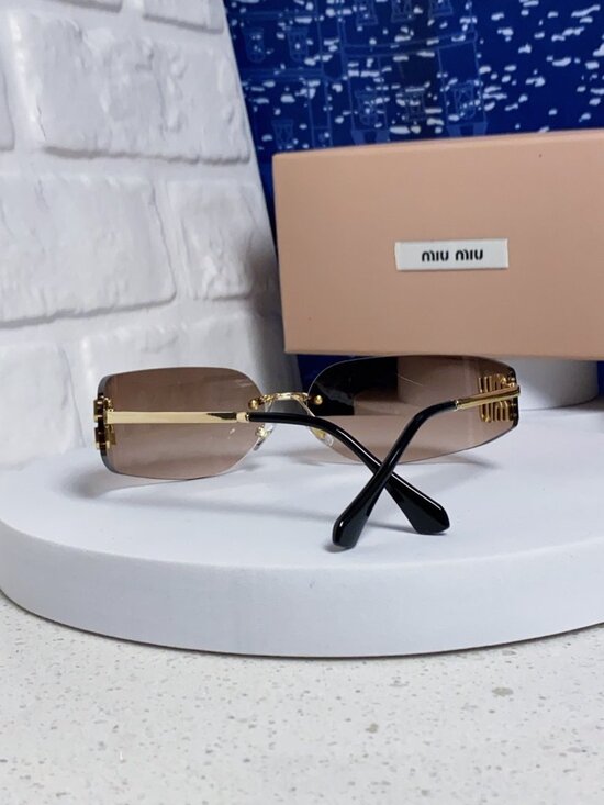 Miu Miu Rimless Gradient Sunglasses with Logo Detail main image 4